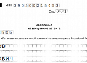 Заявление на получение патента с 2021 года